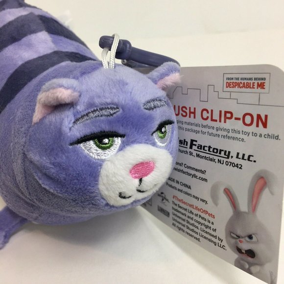 The Secret Life Of Pets Chloe Plush Clip On 6" Kitty Cat Stuffed Animal Cats New - Picture 9 of 12